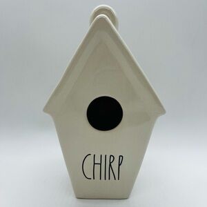 RAE DUNN WHITE CERAMIC CHIRP BIRD HOUSE NICE CONDITION